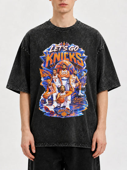 Vintage Knicks graphic tee with colorful team design