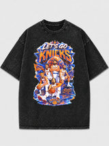 Vintage Knicks graphic tee with colorful team design