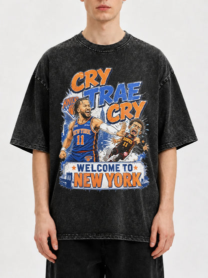 Vintage graphic tee with 'Welcome to New York' design