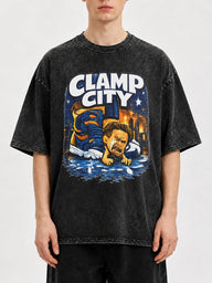Clamp City oversized graphic t-shirt with unique design