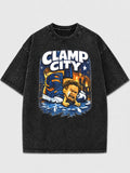Clamp City oversized graphic t-shirt with unique design