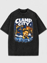 Clamp City oversized graphic t-shirt with unique design