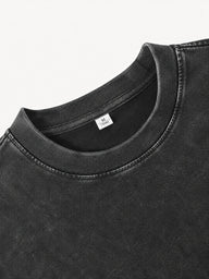 Faded black graphic tee featuring Wemby basketball design