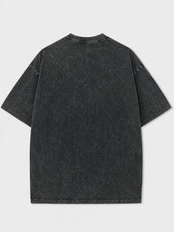 Faded black graphic tee featuring Wemby basketball design